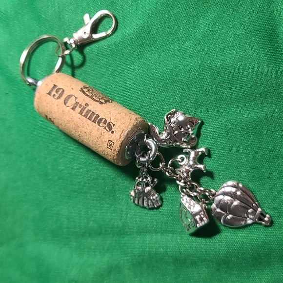 Wizard of Oz Wine Cork Key Chain & Purse Charm NWT - Picture 4 of 4